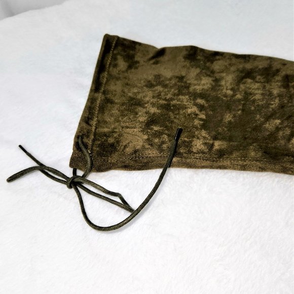 So Me Olive Green Open Toe Stretch Stocking OTK Thigh Boots 4" Chunky Heel - Picture 3 of 7